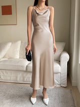 Buy SHEIN DAZY Solid Draped Front Cami Dress in Pakistan