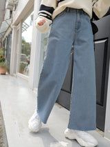 Buy SHEIN DAZY Wide Leg Pocket Detail Jeans in Pakistan