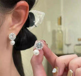 Round Pearl Tops Pair-01088 | Women Jewelry | Earrings | Brand New