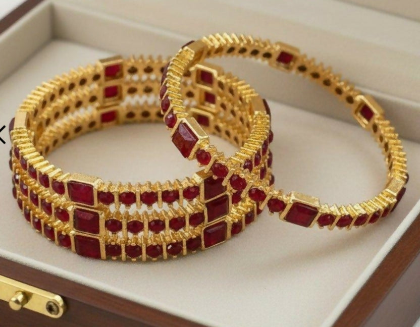 Square 4 Pcs Bangles Set-00023 | Women Jewelry | Bangles/Bracelets | Brand New