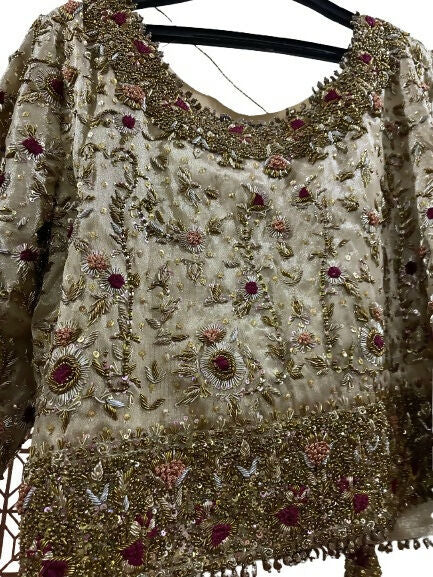 Royal Bridal Ensemble | Red Bridal Sharara | Women Bridals | Medium to Large | Worn Once