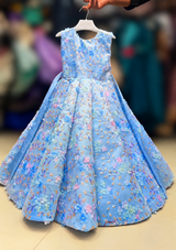 Ice Blue Frock | Girls Skirts & Dresses | Size: 5 to 6 Yrs | Worn Once
