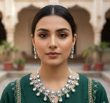 Square Tear Drop Necklace Set-00017 | Women Jewelry | Wedding Jewelry & Sets | Brand New