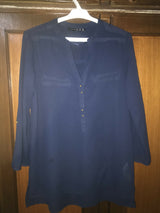 Navy Blue Shirt | Women Locally Made Kurta | Small | Worn Once