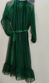 Bottle Green Maxi | Women Frocks & Maxis | Medium | New