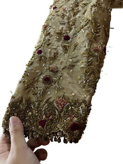 Royal Bridal Ensemble | Red Bridal Sharara | Women Bridals | Medium to Large | Worn Once