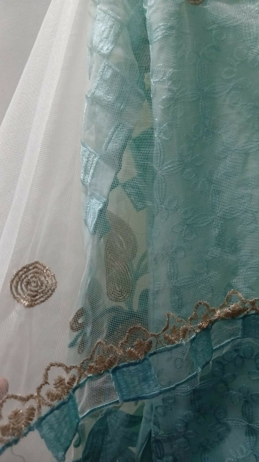 Embroidered Blue 3Pcs | Women Locally Made Formals | Medium | Preloved