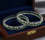 Round Stone Linked Bangle Set-00010 | Women Jewelry | Bangles/Bracelets | Brand New