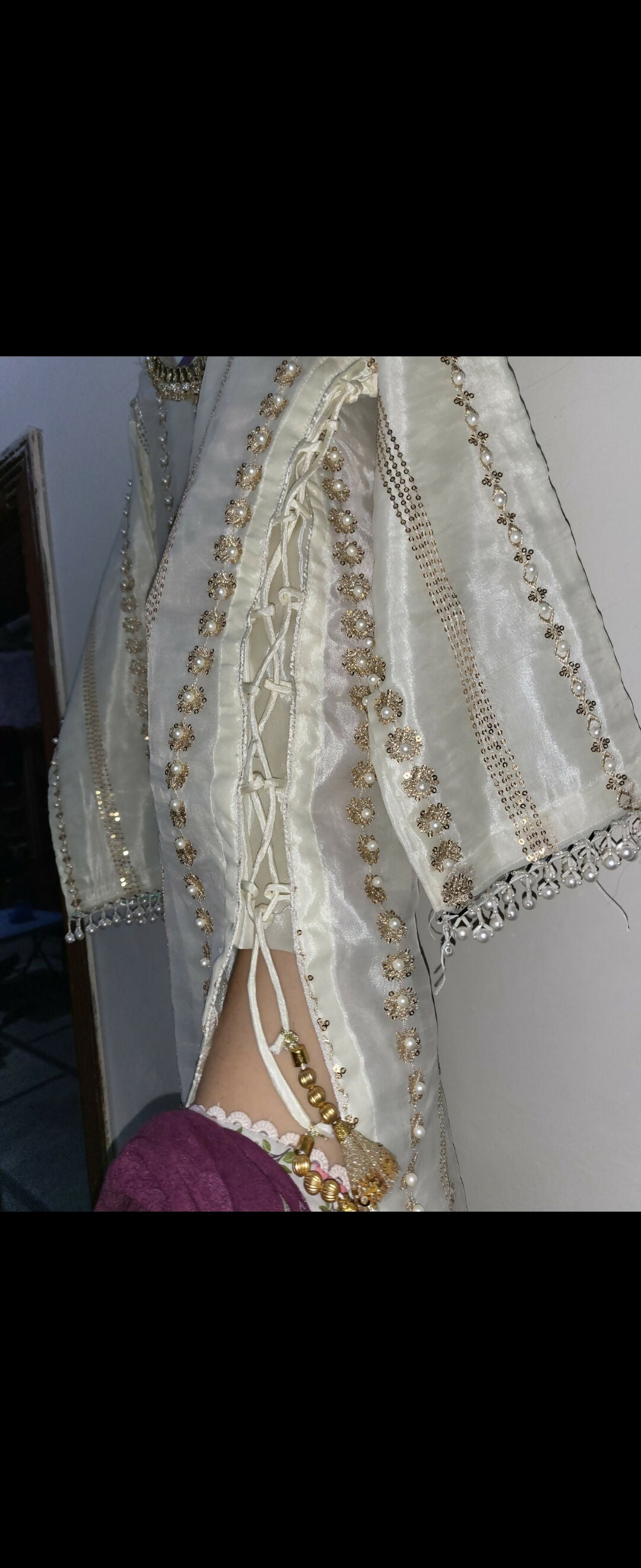 Crushed Sharara Set | Women Locally Made Formals | Medium | New