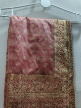 Tea Pink Banarsi Suit | Women Locally Made Kurta | Medium | Worn Once