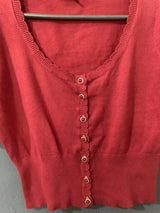 Women Red Top | Women Tops & Shirts | Medium | Worn Once