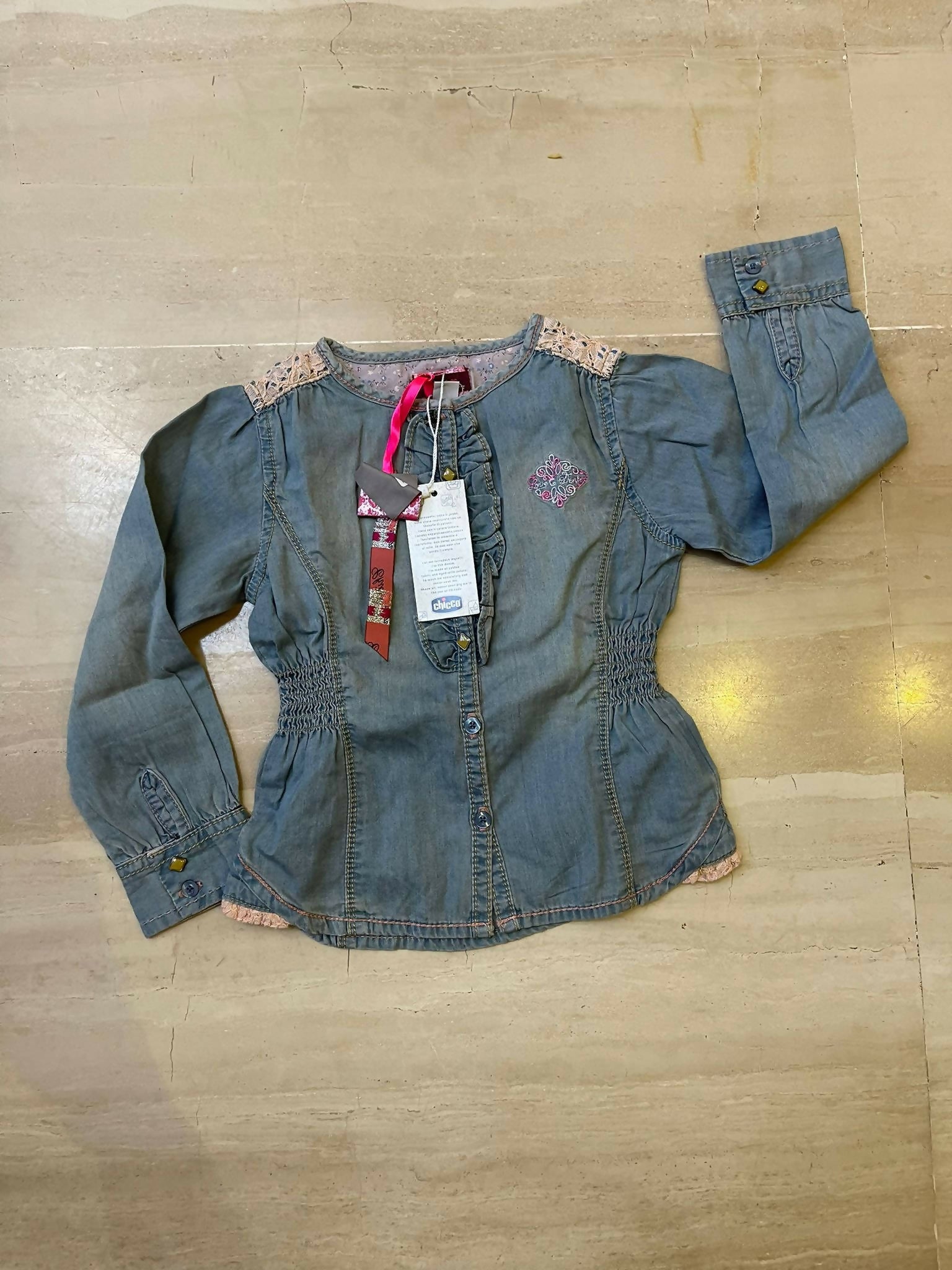 Chico | Blue Denim Shirt | Girls Tops & Shirts | Size 3 yr | Brand New with Tags