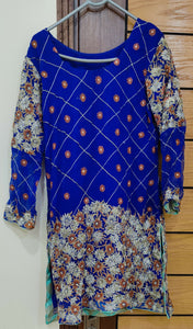 Blue Kurta | Women Locally Made Formals | Medium | Worn Once