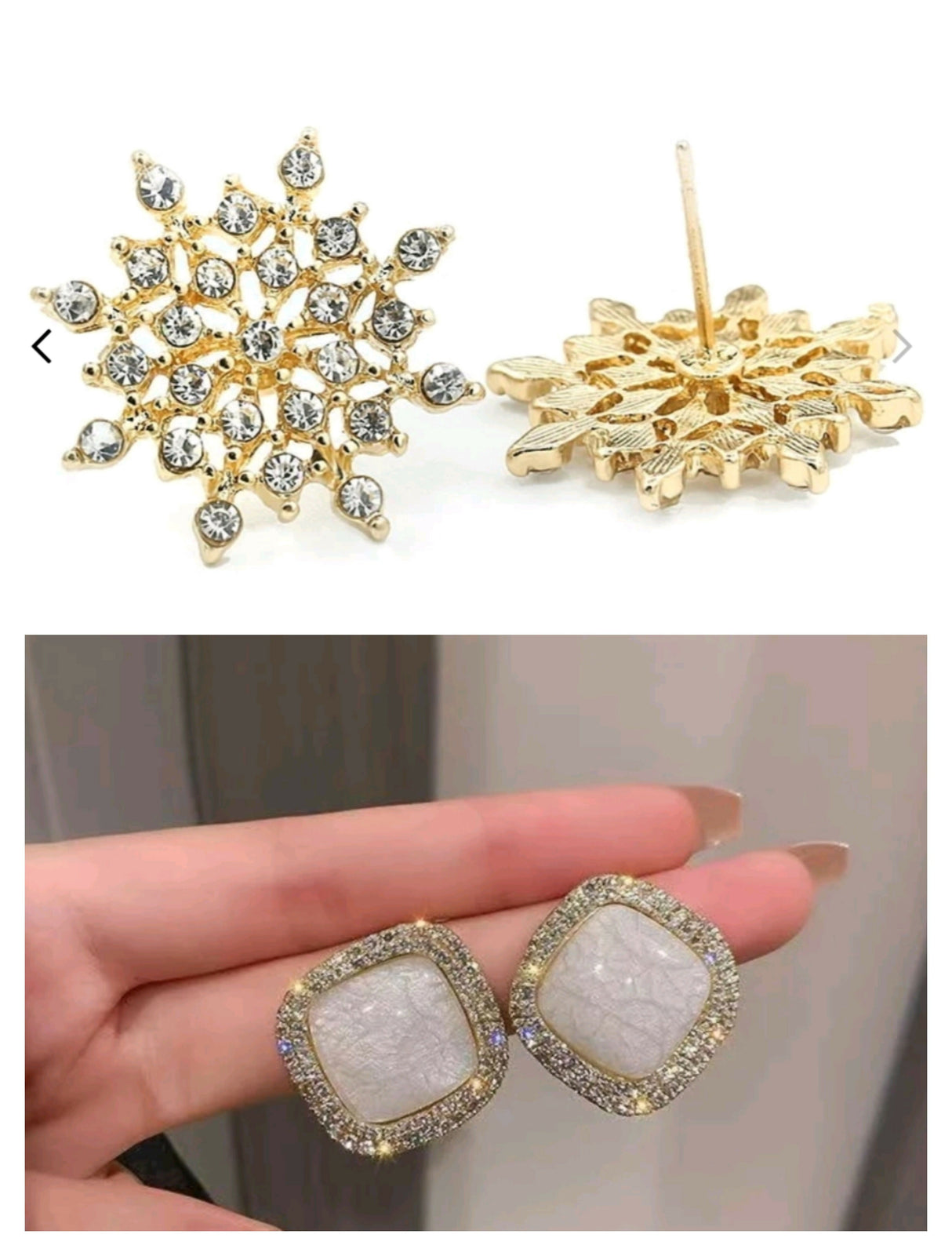 Pack of 2 Pairs of Earrings (083-470) | Women Jewelry | Earrings | Size: 2cm×2cm | New