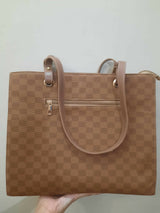 Brown Leather Bag | Women Bags | Size : 12x14 | New