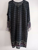 Black & Peach Embroidered kurta | Women Locally Made Kurta | Medium | New
