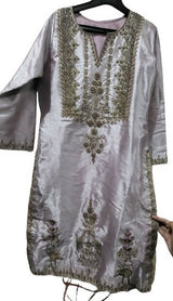 Silk 3Pcs Suit | Women Locally Made Formals | Medium | Preloved