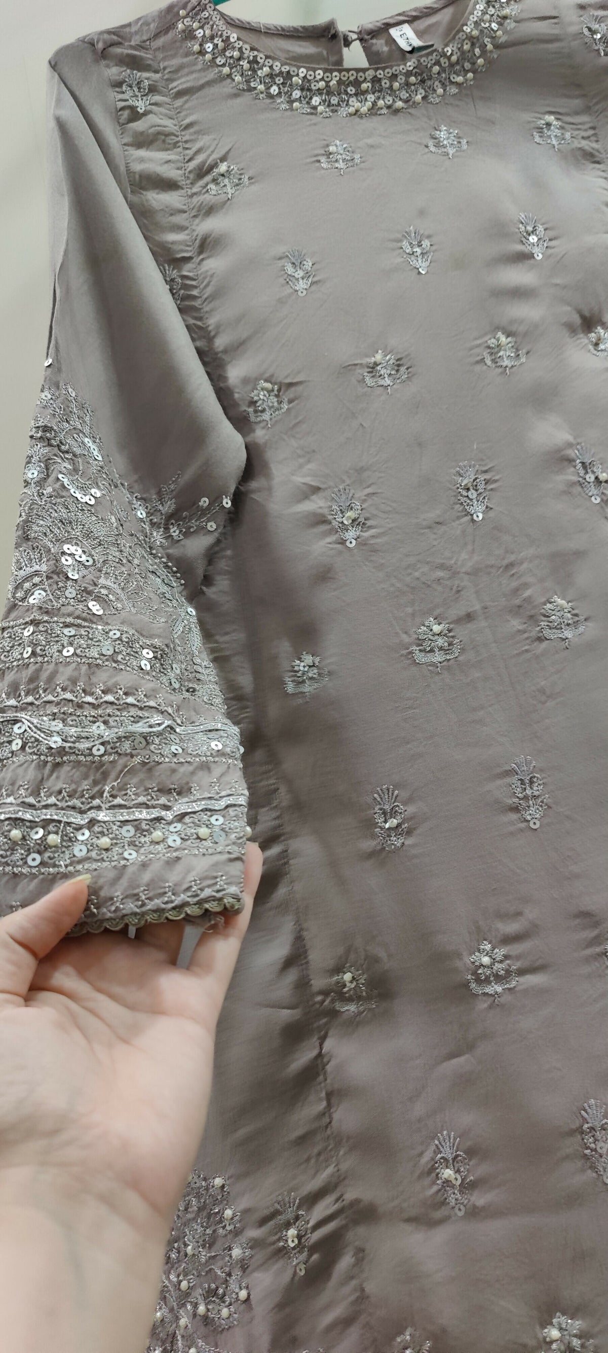 Ethnc | Women Branded Kurta | Grey | Small | Preloved