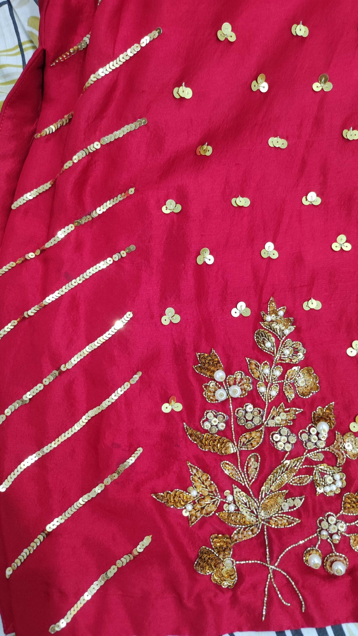 Red fancy 3 PC Suit | Women Locally Made Formals | Medium | Worn Once