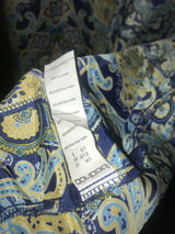 White and Blue Front Open Kurta | Women Locally Made Kurta | Small | New