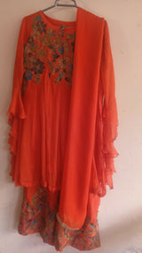 3 Pcs Dress | Women Frocks & Maxis | Medium | Worn Once