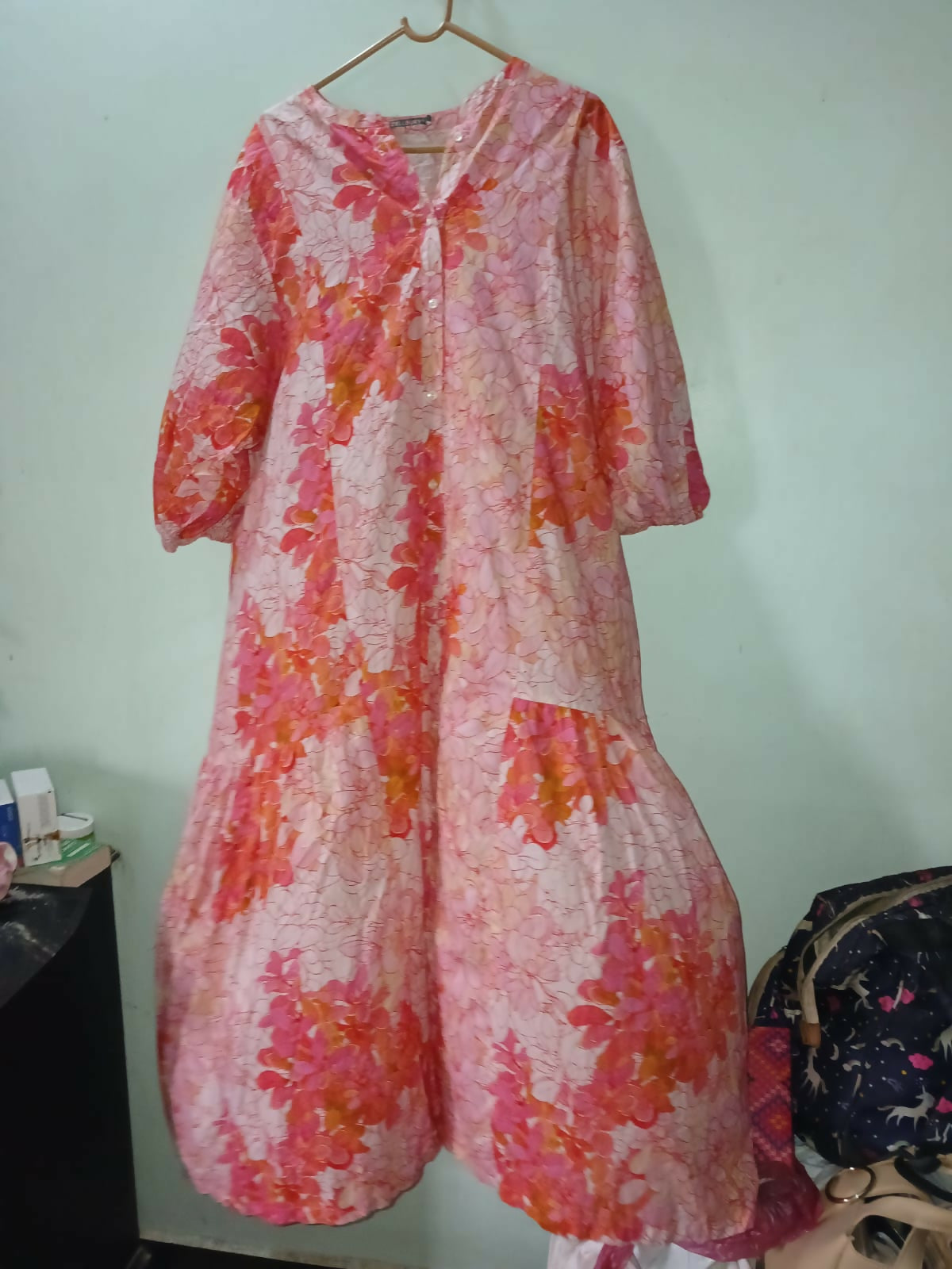 Zellbury | Women Frocks & Maxis | Orange & White | Large | Preloved