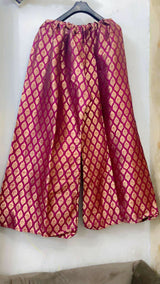 Maroon Banarsi Flapper | Women Bottoms & Pants | Large | Preloved