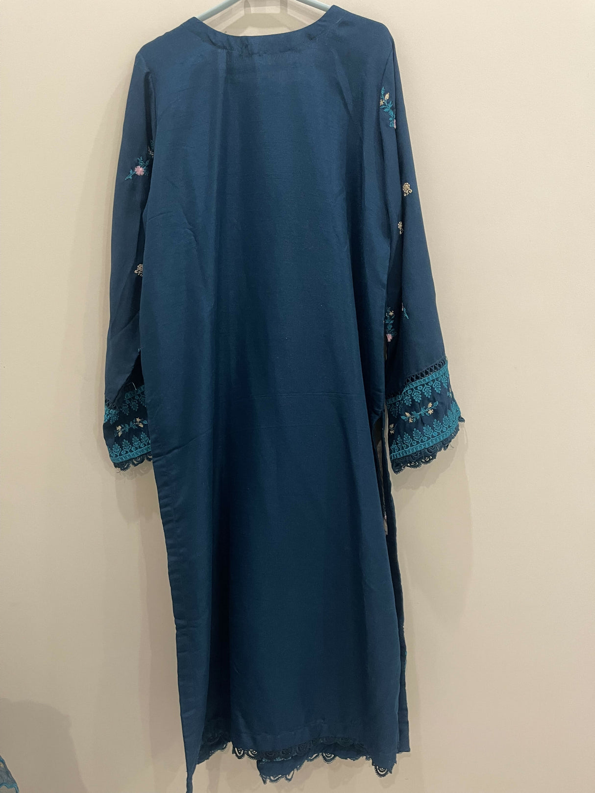 Navy Blue 3PC Stitched Suit| Women Locally Made Kurta | Small | New