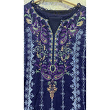 Fully Embroidered 3PC Dress | Women Locally Made Kurta | Blue Kurta | Medium | Worn Once