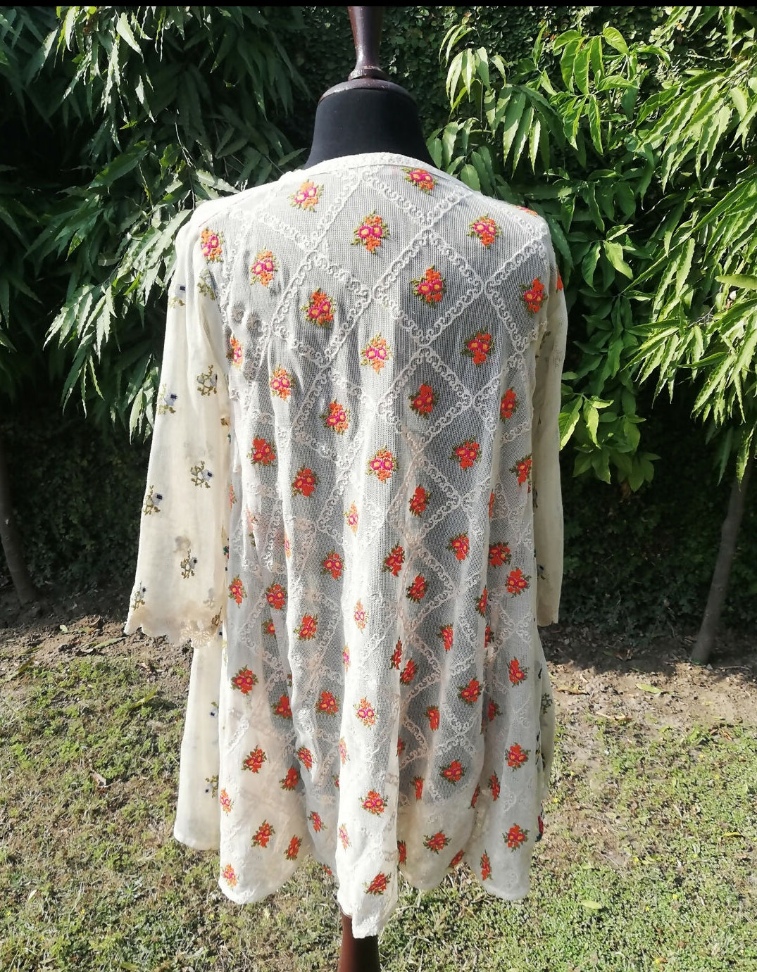 Embroidered Angrakha | Women Locally Made Kurta | Medium | Preloved
