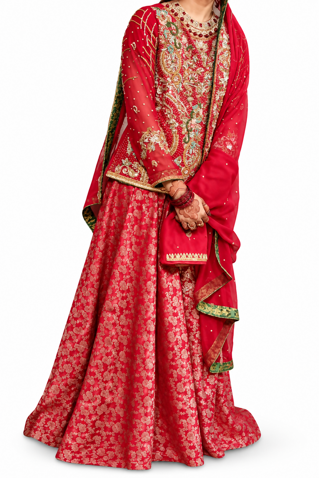Red Fancy Bridal Suit | Women Bridals | Medium | New