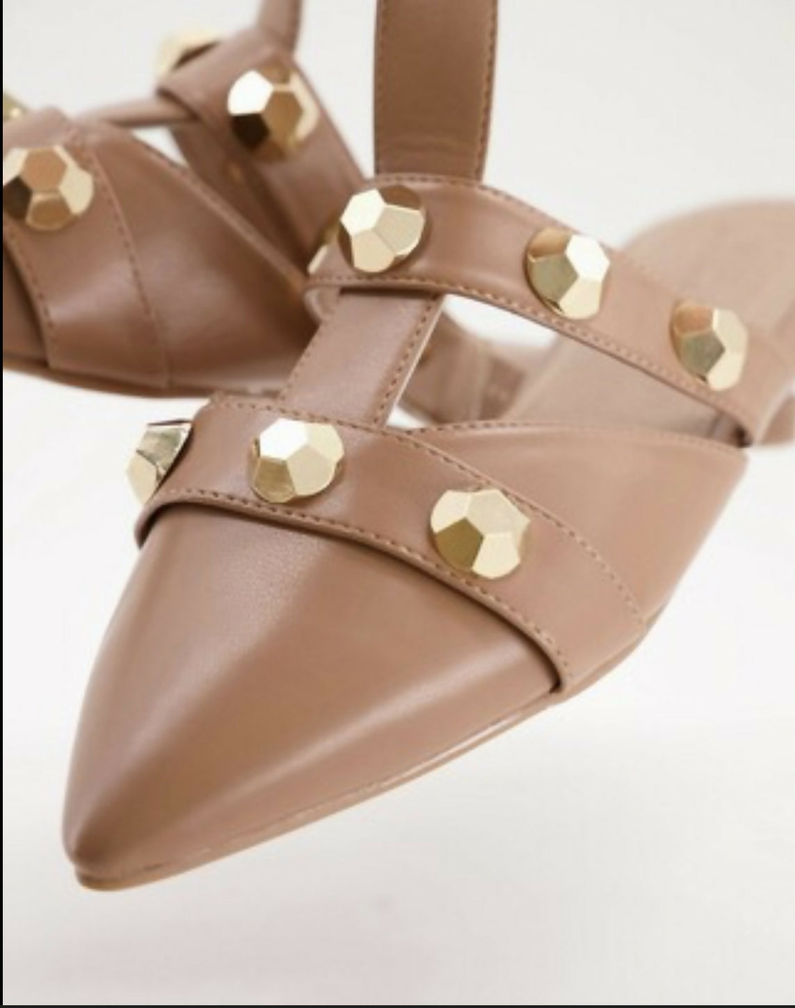 ASOS DESIGN | Wide Fit Lorina Studded Ballet Flats | Women Shoes | Sandals & Flats | Size:38 | Worn Once
