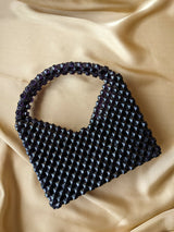 Black Crystal Beaded Bag | Women Bags | Size : 7x2 | New