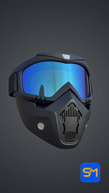 Ultimate Tactical Motorcycle Goggles with Detachable Face Mask | Men Accessories | Sports | Brand New