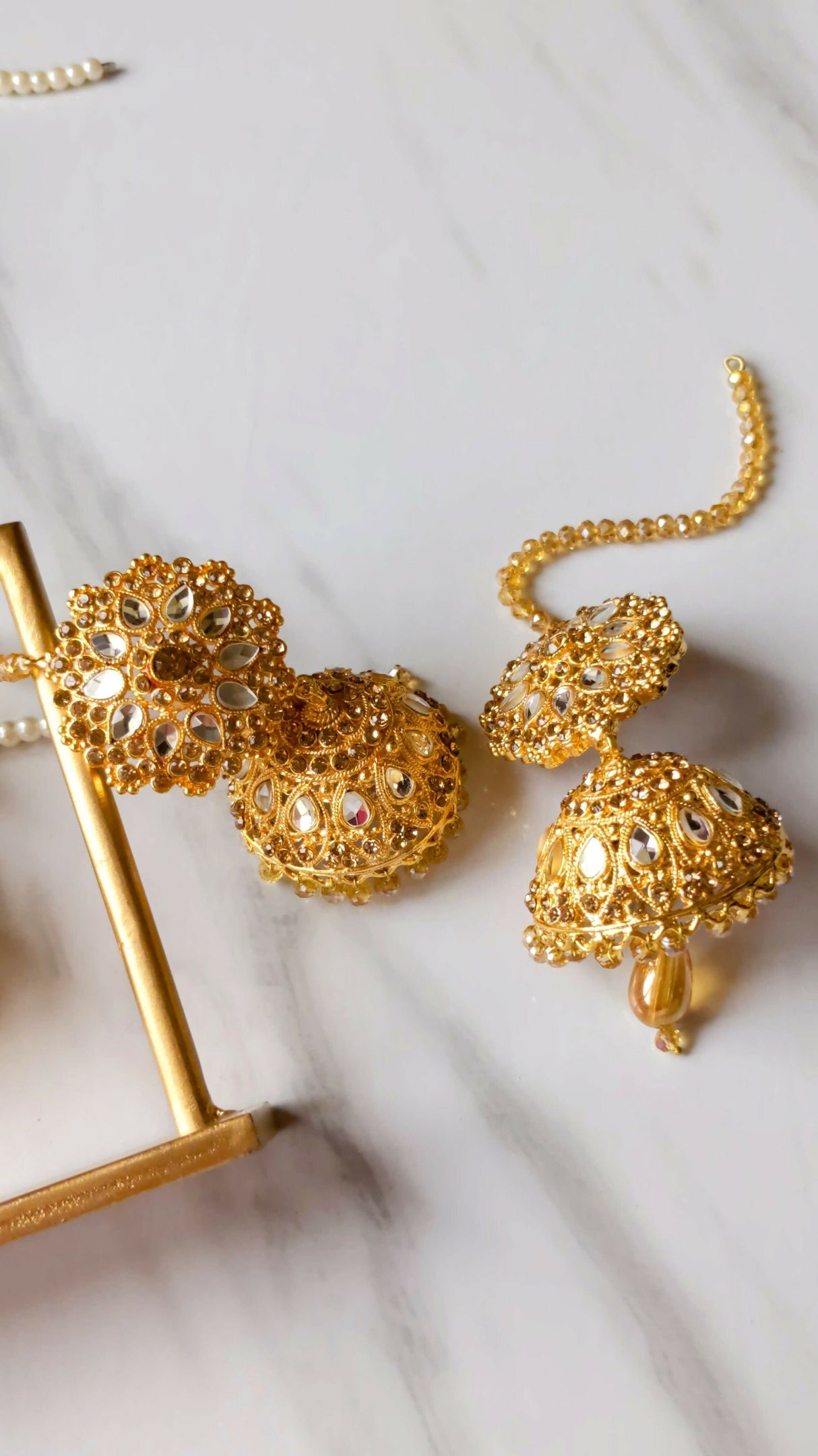 Kundan Jhumka Earrings | Women Jewerly | Earrings | Golden | Brand New