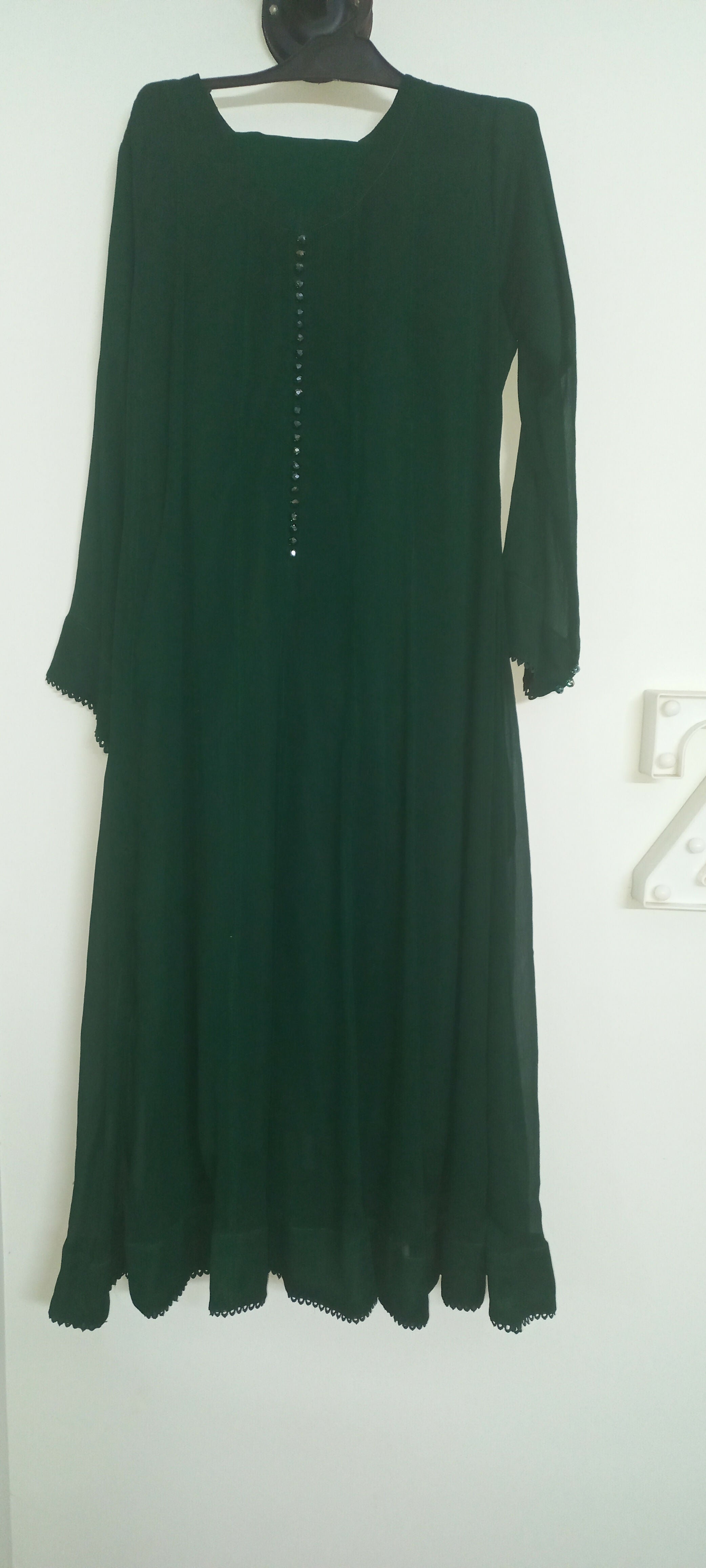 Long Green Frok | Women Locally Made Formals | Medium | Preloved