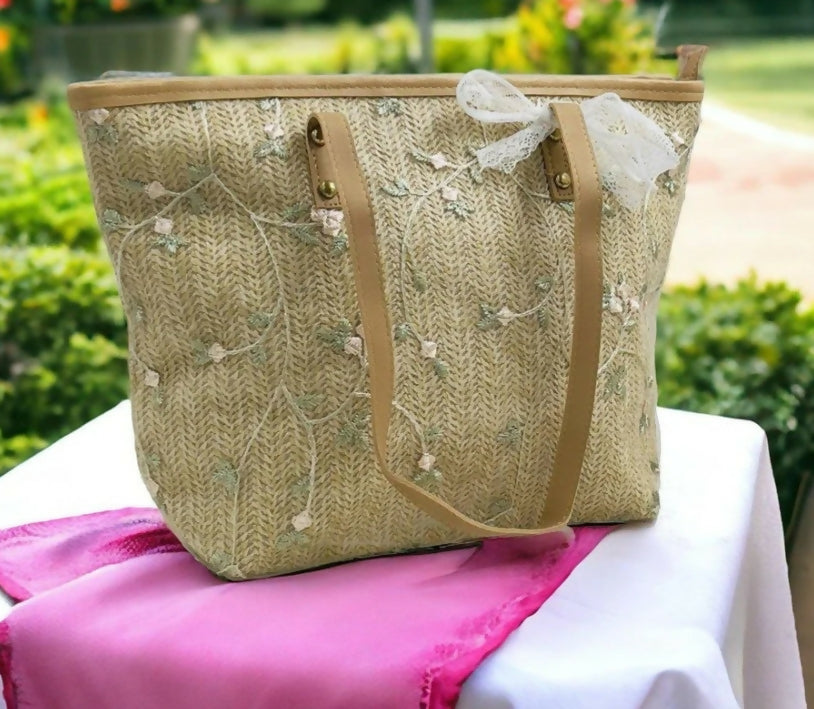 Floral Net-141 | Women Bags | Size : 14x4 | New