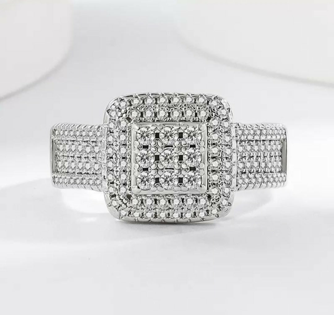 Square Stone Ring Adjustable-00823 | Women Jewelry | Rings | Brand New