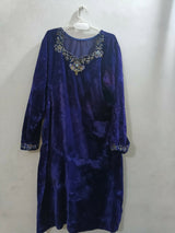 Blue Velvet Suit | Women Locally Made Formals | Medium | Preloved