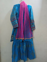 Embroidered Three Piece Lawn Ghrara | Girls Shalwar Kameez | Size:32 (9 to 12 years) | Preloved