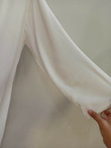 White Front Open Abaya with Stole | Women Accessories | Large | Brand New