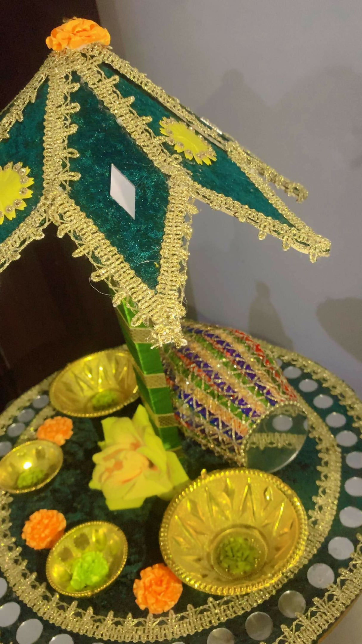 Mayon Rasam Thali Wedding props Fancy Mehndi Plate| Handmade | Decorative Mehndi Thali/Platter | Preloved