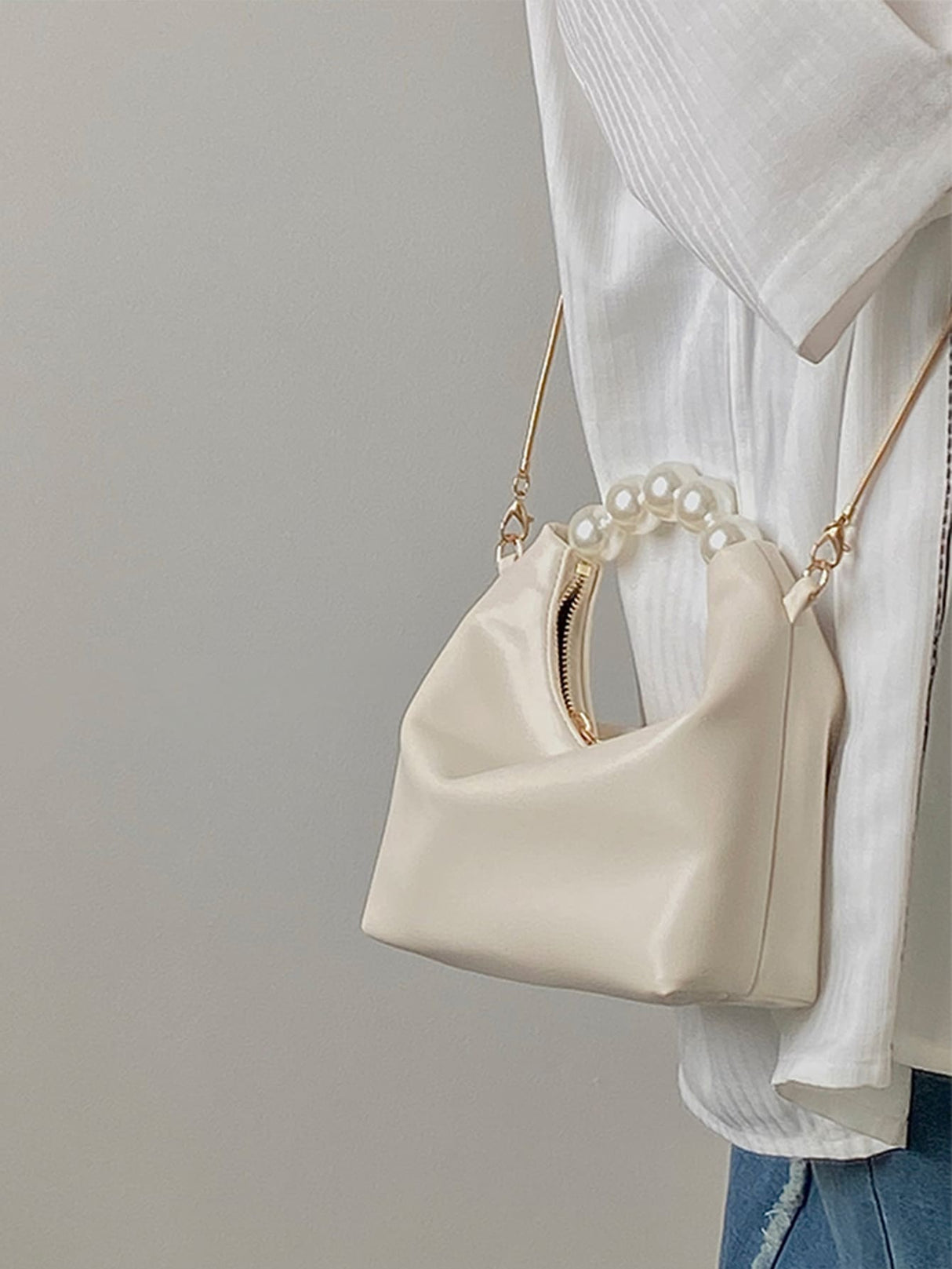 Buy SHEIN Fashionable,Minimalist,Casual,Mini Faux Pearl Decor Satchel Bag For Girl, Teen Girls & Women in Pakistan