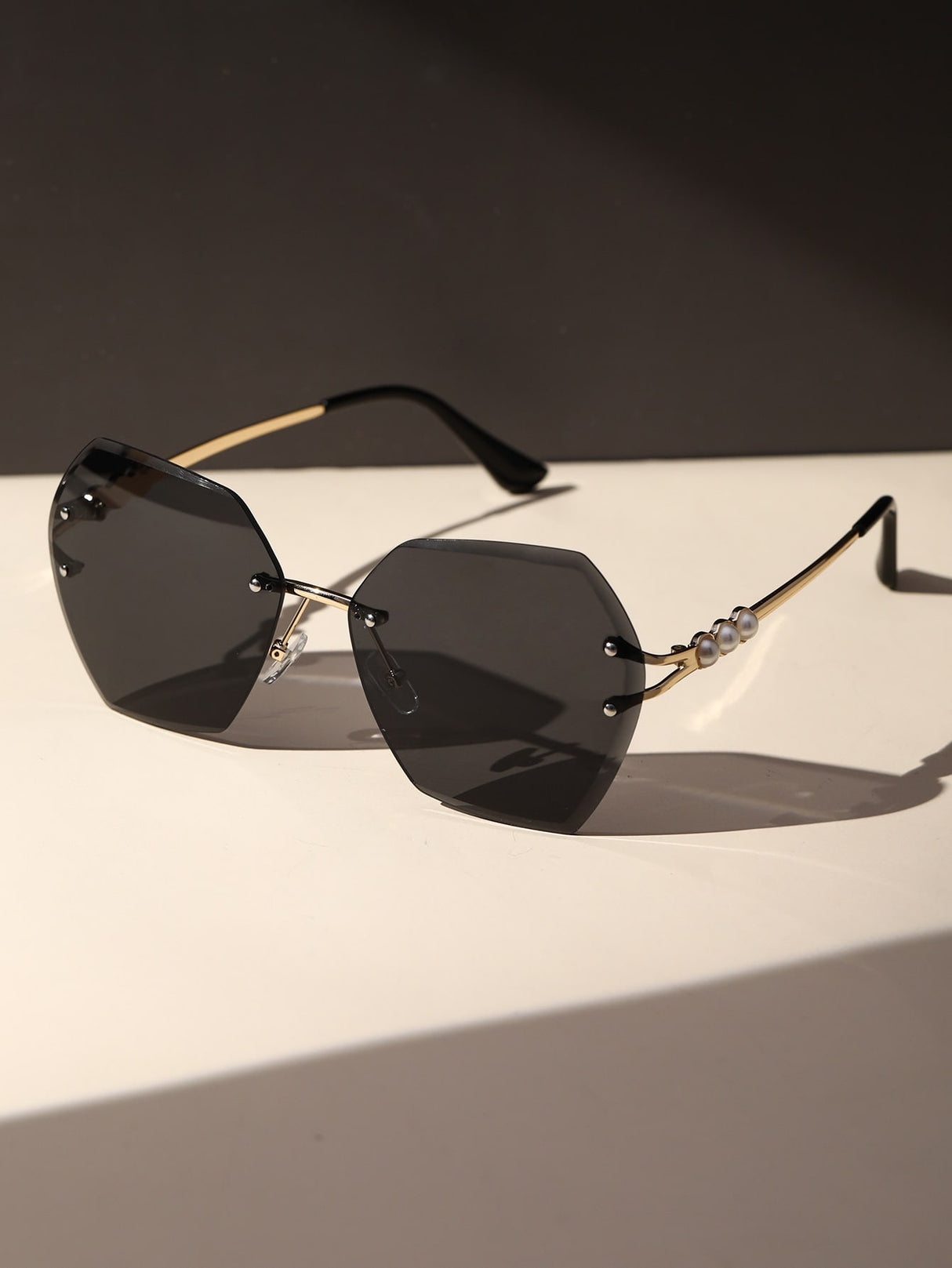 Buy SHEIN Faux Pearl Decor Rimless Fashion Glasses in Pakistan