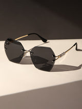 Buy SHEIN Faux Pearl Decor Rimless Fashion Glasses in Pakistan