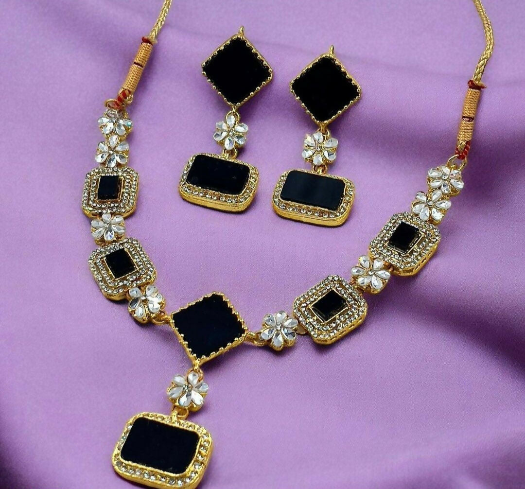 Square/Rectangle Drop Necklace Set-245 | Women Jewelry | Wedding Jewelry & Sets | Brand New