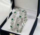 Round Flower Stone Bangle Set-00002 | Women Jewelry | Bangles/Bracelets | Brand New