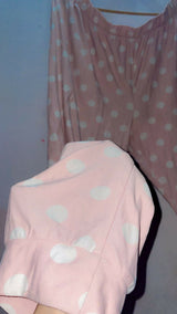 Pink Polka Dots Trouser | Women Bottom & Pants | Large | Preloved