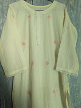 Light Yellow Kurta | Women Locally Made Kurta | Small | Worn Once