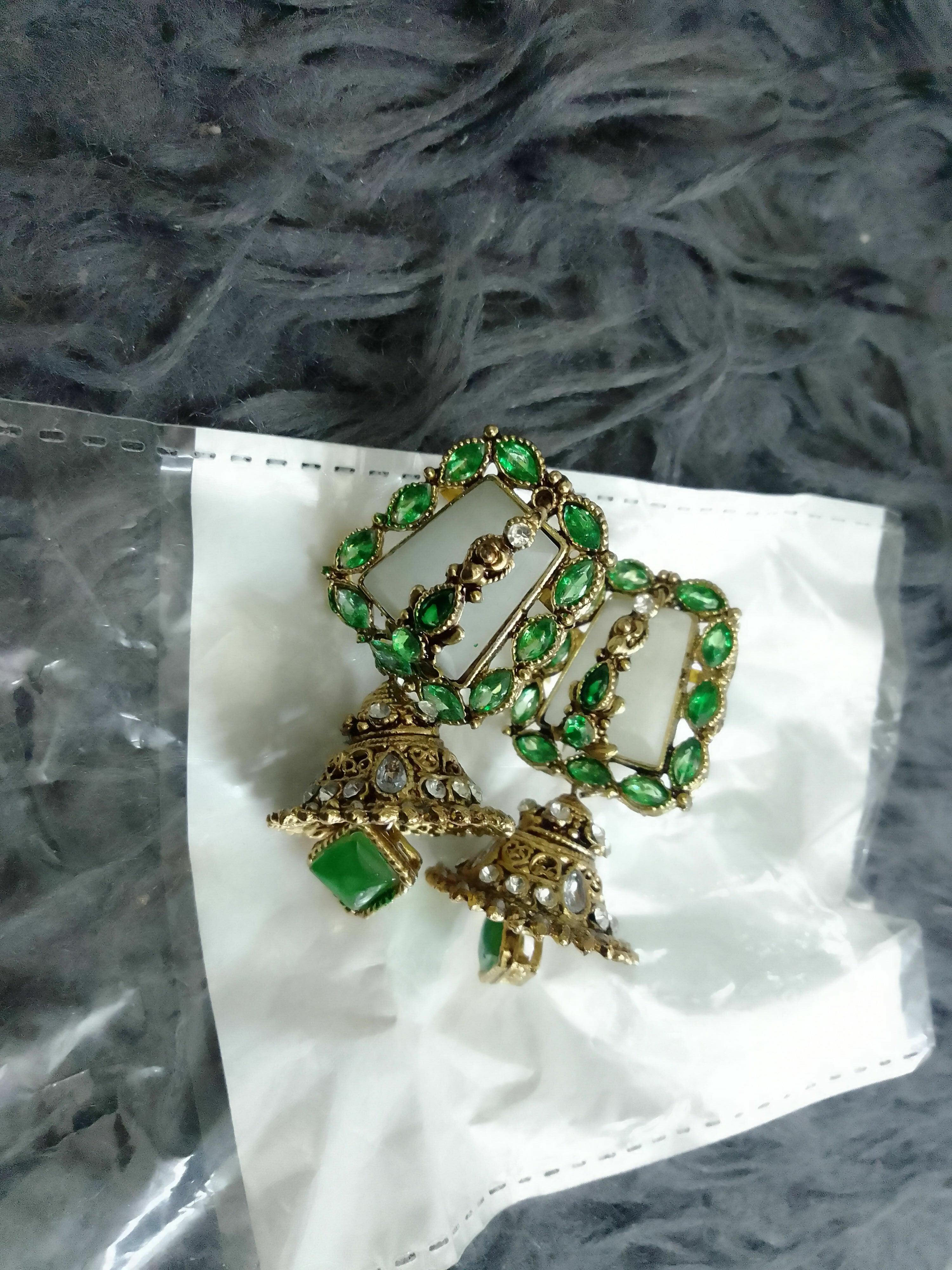 Green Earrings | Women Jewellery | Preloved